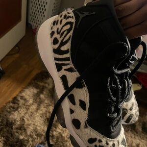 never worn size 9 women shoes , Jordan Black and White Animal Print Sneakers
